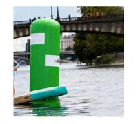 GRRICEPL Flotteurs Gonflables, Balises Gonflables, Obstacles Cylindriques pour Compétitions, Événements Et Signalisation De Sécurité(Green,80x80x100 cm)