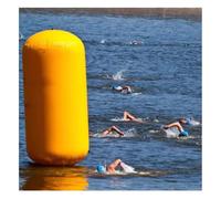 GRRICEPL Flotteurs Gonflables, Balises Gonflables, Obstacles Cylindriques pour Compétitions, Événements Et Signalisation De Sécurité(Jaune,80x80x150 cm)