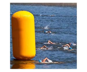 GRRICEPL Flotteurs Gonflables, Balises Gonflables, Obstacles Cylindriques pour Compétitions, Événements Et Signalisation De Sécurité(Jaune,80x80x100 cm)