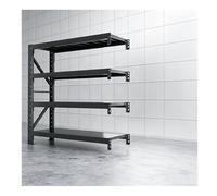 GRRICEPL Rayonnage De Garage Métallique Robuste, Grand Rayonnage Industriel Haut, Étagère sur Pied Réglable pour Entrepôt, Magasin, École Ou Usage Commercial/Professionnel(Black/B,200x40x200 cm/4)