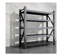 GRRICEPL Rayonnage De Garage Métallique Robuste, Grand Rayonnage Industriel Haut, Étagère sur Pied Réglable pour Entrepôt, Magasin, École Ou Usage Commercial/Professionnel(Black/A,100x50x200 cm/5)