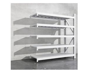GRRICEPL Rayonnages De Garage Métalliques Robustes Et Réglables, Unités De Rayonnage Industriel pour Entrepôt, pour Garage, Entrepôt, École, Usage Commercial Et Professionnel(White/B,200x40x200 cm/5)