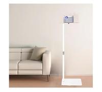 GRRICEPL Support De Projecteur Au Sol, Support Mural Dissimulé, Hauteur Réglable, Rotule Rotative À 360° pour La Maison, Le Bureau Et L'extérieur(White/B,120 cm)