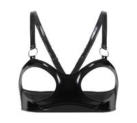 GRRKDFQ Lingerie Erothique Sexy Soutien-Gorge À Bonnets Ouverts avec Joint Torique,Noir,M