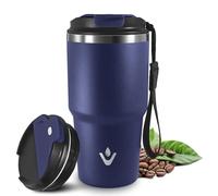 Grsta 20oz Mug Isotherme, Anti-Fuite Tasse Isotherme Transportable, Double Paroi Isolante Acier Inoxydable, Tumbler avec Couvercle à Vis, Gobelet Thermique pour Boissons Chaudes et Glacé