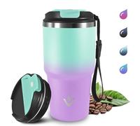 Grsta 20oz Mug Isotherme, Tasse Isotherme Cafe, Anti-Fuite Tumbler avec Couvercle à Vis, Double Paroi Isolante Acier Inoxydable, Gobelet Thermique pour Boissons Chaudes et Glacé