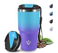Grsta 20oz Mug Isotherme, Tasse Isotherme Cafe, Tumbler avec Couvercle à Vis, Double Paroi Isolante Acier Inoxydable, Anti-Fuite Gobelet Thermique pour Boissons Chaudes et Glacé