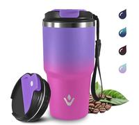 Grsta 20oz Mug Isotherme, Tumbler avec Couvercle à Vis, Double Paroi Isolante Acier Inoxydable, Anti-Fuite Tasse Isotherme Cafe, Gobelet Thermique pour Boissons Chaudes et Glacé
