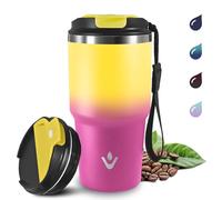 Grsta 20oz Mug Isotherme, Tumbler avec Couvercle à Vis, Tasse Isotherme Cafe, Double Paroi Isolante Acier Inoxydable, Anti-Fuite Gobelet Thermique pour Boissons Chaudes et Glacé