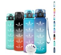 Grsta Bouteille, Gourde Enfant 500ml Anti-Fuite, Gourde Graduée pour 1 Journee, Motivation, Facile à Nettoyer, Bouteille Graduée pour Running, Voyage, École, Extérieur, Sport