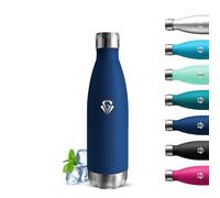 Grsta Gourde- 500ml- Gourde Isotherme, Sans BPA, Gourde Enfant, 24h Froid & 12h Chaud, Bouteille Isotherme, Anti Fuite, Bouteille d'eau pour l'École, Bureau, Voyage Camping, Sport, Bleu Foncé