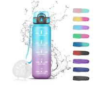 Grsta Gourde de 0,5 l pour enfants, bouteille avec filtre, heure, facile à nettoyer, pour boissons gazeuses, école, fitness, camping