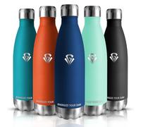 Grsta Gourde Isotherme - 500ml - Bouteille Isotherme, sans BPA, Gourde INOX Reutilisable, Enfant & Adulte pour Sport, école, Bureau, Gym