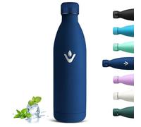 Grsta Gourde Isotherme, Anti Fuite Gourde 1l, Bouteille d'eau en Acier Inoxydable, Réutilisable Gourd Inox Sans BPA, 24h Froid et 12h Chaud, Bouteille Isotherme pour Randonnée, Bureau, Sport