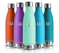 Grsta Gourde Isotherme, Bouteille Isotherme 500ml, Gourde Enfant sans BPA, Gourde INOX Reutilisable, Bouteille d'eau pour Sport, Gym, école, Bureau