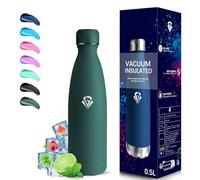 Grsta Gourde Isotherme, Gourde 500ml, Bouteille Inox, Sans BPA, Bouteille Isotherme, Reutilisable, 24h Froid & 12h Chaud, Thermos Anti Fuite, Double Vide, Thermos pour l'École, Bureau, Camping