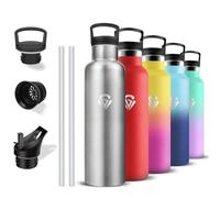 Grsta Gourde Isotherme, Gourde 750 ml, Sans BPA, Bouteille Inox, Anti Fuite, Bouteille Isotherme, 24h Froid & 12h Chaud, Gourde Acier Inoxydable, Bouteille d'eau pour Randonnée, Camping, Yoga, Voyage