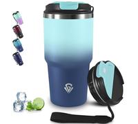 Grsta Mug Isotherme Anti-Fuite, 20oz Gobelet Thermique, Double Paroi Isolante Acier Inoxydable, Tumbler Transportable, Tasse Isotherme pour Boissons Chaudes et Glacé