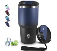 Grsta Mug Isotherme Anti-Fuite, 20oz Gobelet Thermique, Tumbler Transportable, Double Paroi Isolante Acier Inoxydable, Tasse Isotherme pour Boissons Chaudes et Glacé