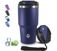 Grsta Mug Isotherme Anti-Fuite, 20oz Tumbler, Double Paroi Isolante Acier Inoxydable, Gobelet Thermique Transportable, Tasse Isotherme pour Boissons Chaudes et Glacé