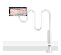 GRSTREE Support universel en col de cygne pour téléphone portable, support flexible de 100 cm de long (blanc)