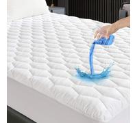 GRT Protège Matelas 160x190 cm Matelassé, Alèse Certifié Oeko-TEX, Surmatelas Imperméable Respirant,Bonnet jusqu'à 40cm avec Élasticité Tout Autour