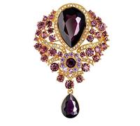 Grtdrm Broche en forme de bouquet de strass créés, broche tendance en forme de bouquet de strass, Strass