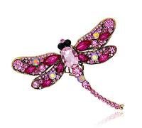 Grtdrm Broche en strass en forme de libellule - Cadeau idéal pour femmes et filles, Strass