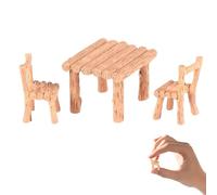 Grtheenumb 1 Set Fairy Garden Furniture, Synthetic Resin Miniature Table and Chair Fairy Garden Accessories Outdoor for Dollhouse Micro Landscape AccessoriesFairy Furniture
