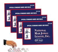 Grtheenumb 4pcs Cartes Mahjong 2025, règles et Mains Normes Portables 2025 Mahjong Officiels Officiels pour Les Cartes pour débutantsmahjong