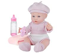 Grtheenumb Baby Dolls, Baby Doll Set 12 Pouces de poupée Souple réaliste avec Sucette et Bouteille infirmière et Petite éducation Lavable de Courtepointe pour Les Enfants