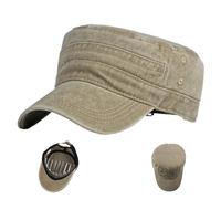 Grtheenumb Capuchage de l'armée Chapeaux d'armée lavés pour Hommes Vintage imperméable CAPAU Plage FRATUIT PISCE SUPPLÉMENT avec Chape SORME ALIGNABLE Chape SORME pour Les activités de Plein air
