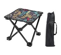 Grtheenumb Chaise Pliante portative, Tabouret Compact d'extérieur avec Sac de Transport, Tabouret de pêche Plage en Tissu Oxford en Acier au Carbone pour Voyage et Jardin, Feuille d'érable |.Pêche