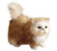 Grtheenumb Chat réaliste en Peluche | Chat réaliste Mignon Debout en Peluche simulée Artificielle Fausse Fourrure poupée décorative Accessoire de Photographie détaillée, Jaune