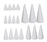 Grtheenumb Cônes en Mousse, 18 cônes en Mousse de Pack pour l'artisanat, Fournitures d'artisanat de Noël 5 Tailles Assorties pour Arbres, décorations Vacances pour Les Vacances