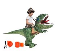 Grtheenumb Costume de dinosaure, costume de dinosaure gonflable Polyester Halloween Funny Riding Tyrannosaurus Blow Up Party Halloween Costumes For Home Kids 7-10 ans