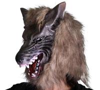 Grtheenumb Costume de Loup, Masque de Loup-Garou en Vinyle PVC Effrayant Masque d'halloween Taille Unique Costume Effrayant Horreur avec Trous Ventilation Cosplay -Garou Habillage pour fête, farc