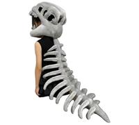 Grtheenumb Costume de squelette, masque de dinosaure, masque crâne d'animal en peluche réaliste, accessoires cosplay crâne sur le thème des dinosaures, conception squelette 3D pour fête d'Halloween