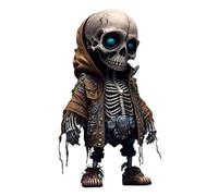 Grtheenumb Crânes|Cool Squelette Figurines Halloween Sweat À Capuche Mignon Dessin Animé Gothique Résine Statue Collection Crâne Ornement pour La Maison Fête Table Style 2
