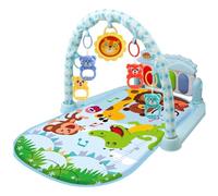 Grtheenumb Ensemble de Jouets musicaux pour bébé Glow and Grow Kick & Play Piano Gym Bleu Tapis de Jeu avec 2 hochets Maracas pour Nouveau-nés Bleu
