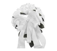 Grtheenumb Fleurs Sauvages Roses artificielles| Bouquet de Fleurs artificielles, Bouquet de Mariage pour mariée 12 Pouces, Support mariée Blanches, pour Mariage