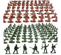 Grtheenumb Hommes de l'armée en Plastique, 200 pièces Hommes de l'armée en Plastique 12 modèles Soldats Jouets Mixtes Figurines d'action Jeu imaginatif pour Les Enfants 3 Ans et Plus