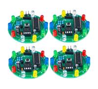 Grtheenumb Kit de Pratique de Soudure, Kit Pratique Soudure, Roue électronique Bricolage 4 pièces pour la Formation des compétences et Ensemble projets Amusants, Alimentation 3v