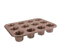 Grtheenumb Moules à gâteaux pour la cuisson|Moules à Canele Moule Canele antiadhésif 12 cavités, poêle en acier au carbone de 13, 8x10 pouces pour gâteau muffins au pain Canneles