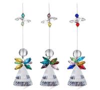 Grtheenumb Ornement de Prisme Suspendu | Attrape-Soleil en Cristal, fenêtre Arc-en-Ciel, Pendentif de prismes Suspendus pour Maison, Bureau, Jardin, 3 pièces