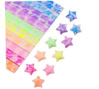 Grtheenumb Paper Star Strips 630 Feuilles Brillent dans Le Dark Origami Star Paper Cupid Design 10 Couleurs Bandes d'origami pour Les étoiles Pliant