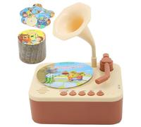 Grtheenumb Phonographe pour Enfants | Phonographe pour Enfants avec 96 Cartes, Tourne-Disque pour Tout-Petits, Lecteur d'histoires et de Musique, éducatif pour garçons et Filles à partir de 3 Ans