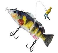 Grtheenumb Robotic Fishing Lure 5.12 inch USB Rechargeable Electric Fishing Lure with LED Light Multi Jointed Swimbaits for Bass Trout PikeRobotic