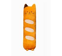 GRTLPOK Mignon en Peluche Pain Chat Oreiller drôle Nourriture Chat Doux Animaux en Peluche Longue étreinte Corps Oreiller Cadeaux d'anniversaire pour garçons et Filles (1. 60 cm)