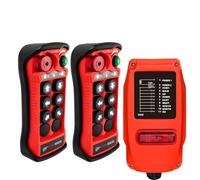 grtowsnu Q600 Ultra Télécommande de Grue Sans Fil 12-24V 6 Canaux Boutons | Radiocommande Industrielle pour Pont Roulant et Palan Électrique 2 Emetteurs Récepteur Facile à Utiliser
